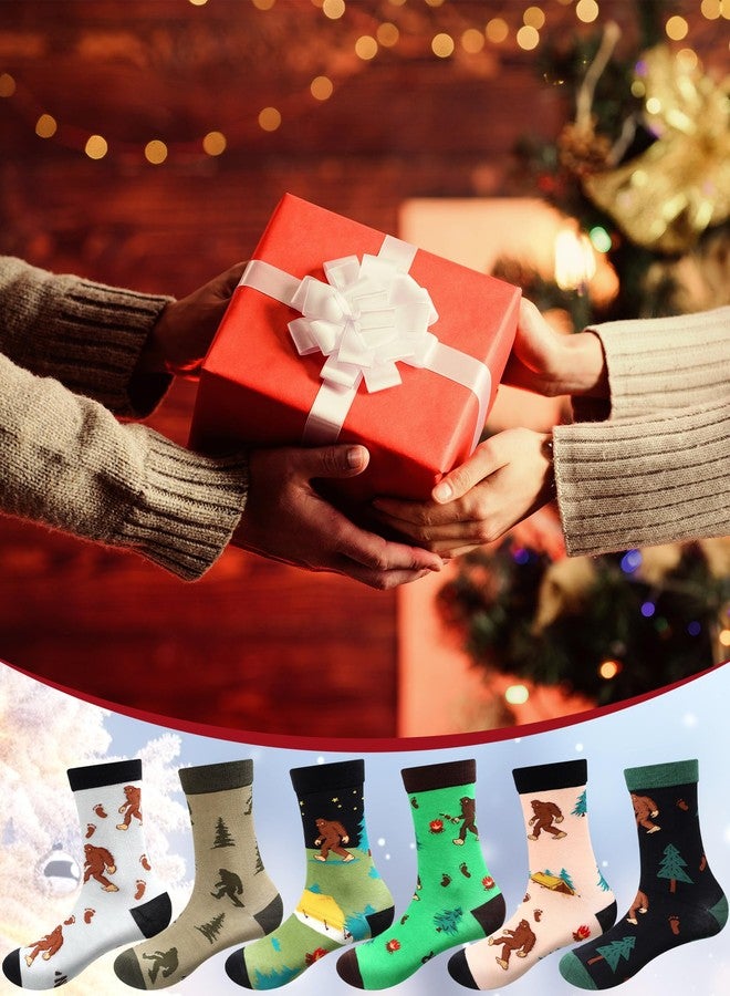 Glitopper 6 Pcs Christmas Sasquatch Socks Gifts Set Funny Socks for Men and Sasquatch Lover - Image 4